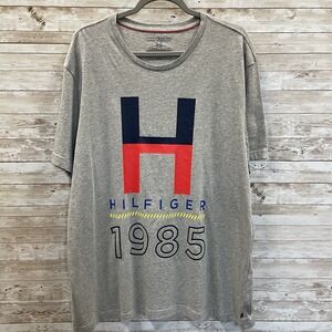 Tommy Hilfiger Mens XL Shirt 1985 Sleepwear Gray Short‎ Sleeve T-Shirt Tagless